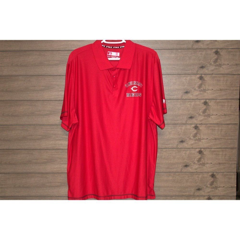 Men's Red MLB Genuine Merchandise Cincinnati Red Polo Size XL